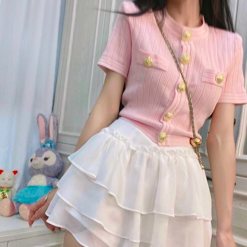 [A359] Áo KHOÁC len cardigan TAY NGẮN PHỐI NÚT ĐỒNG mặc 2 KIỂU hàng Quảng Châu sang trọng - L2M (Sale)