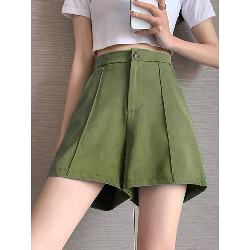 [Q069] Quần SHORT LINE DỌC phối DÂY KÉO NÚT BẤM có túi lưng thun phía sau co giãn - L2M