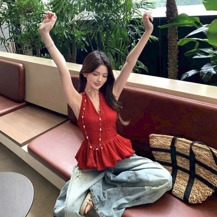 [A431] Áo kiểu nữ CỔ YẾM MÀU TRƠN có mút vạt xòe phối lưng chun tôn dáng xinh xắn hot trend - L2M (New)