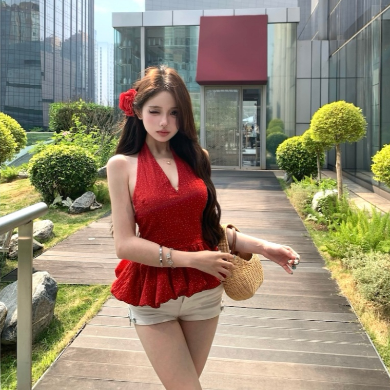 [A431] Áo kiểu nữ CỔ YẾM MÀU TRƠN có mút vạt xòe phối lưng chun tôn dáng xinh xắn hot trend - L2M (New)