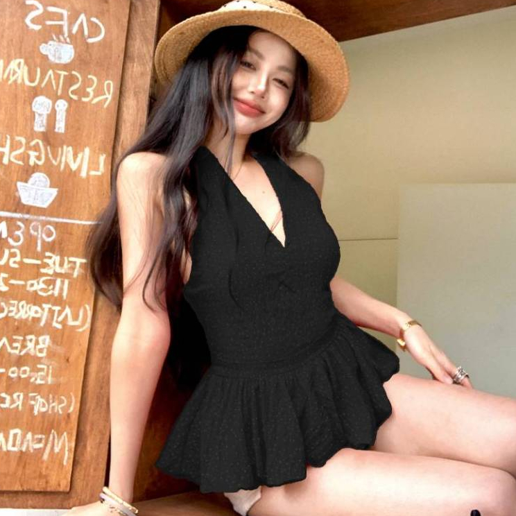 [A431] Áo kiểu nữ CỔ YẾM MÀU TRƠN có mút vạt xòe phối lưng chun tôn dáng xinh xắn hot trend - L2M (New)