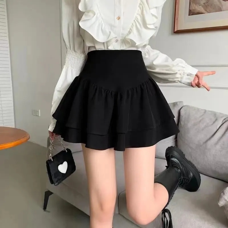 [Q088] Chân váy nữ dáng xòe 2 TẦNG PHỐI LƯNG NHỌN phối lưng THUN SAU có lót trong xinh xắn - L2M (New)