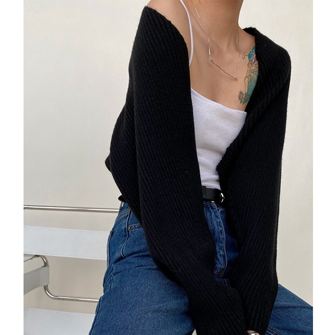 [A445] Áo khoác len Cardigan kiểu TAY DƠI LEN GÂN tay dài chống nắng dày dặn - L2M (New)