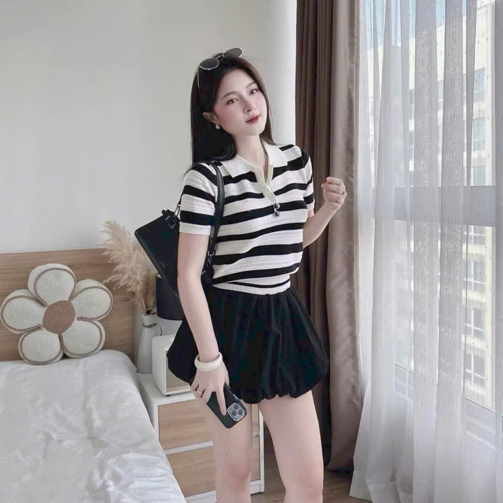 [A455] Áo len nữ Montoghi dệt kim THOÁNG KHÍ MÁT MẺ kiểu dáng thanh lịch xinh xắn - L2M (New)