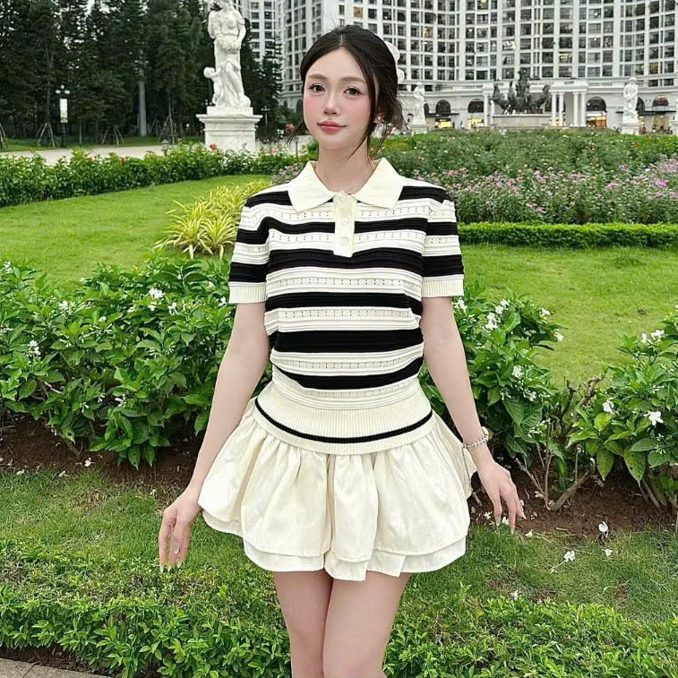 [A455] Áo len nữ Montoghi dệt kim THOÁNG KHÍ MÁT MẺ kiểu dáng thanh lịch xinh xắn - L2M (New)