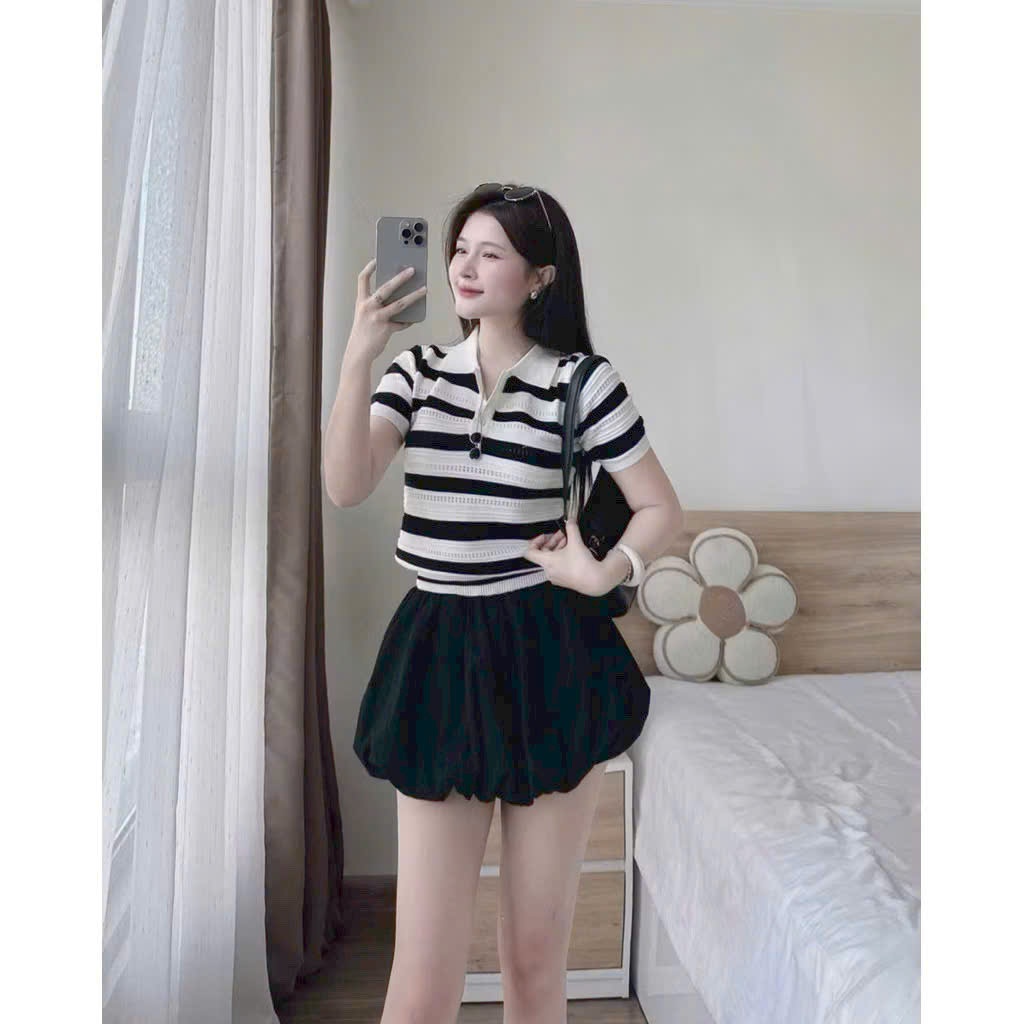 [A455] Áo len nữ Montoghi dệt kim THOÁNG KHÍ MÁT MẺ kiểu dáng thanh lịch xinh xắn - L2M (New)