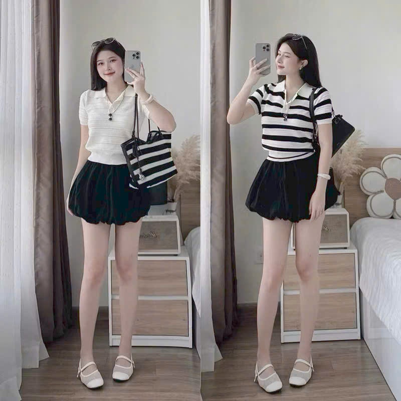 [A455] Áo len nữ Montoghi dệt kim THOÁNG KHÍ MÁT MẺ kiểu dáng thanh lịch xinh xắn - L2M (New)