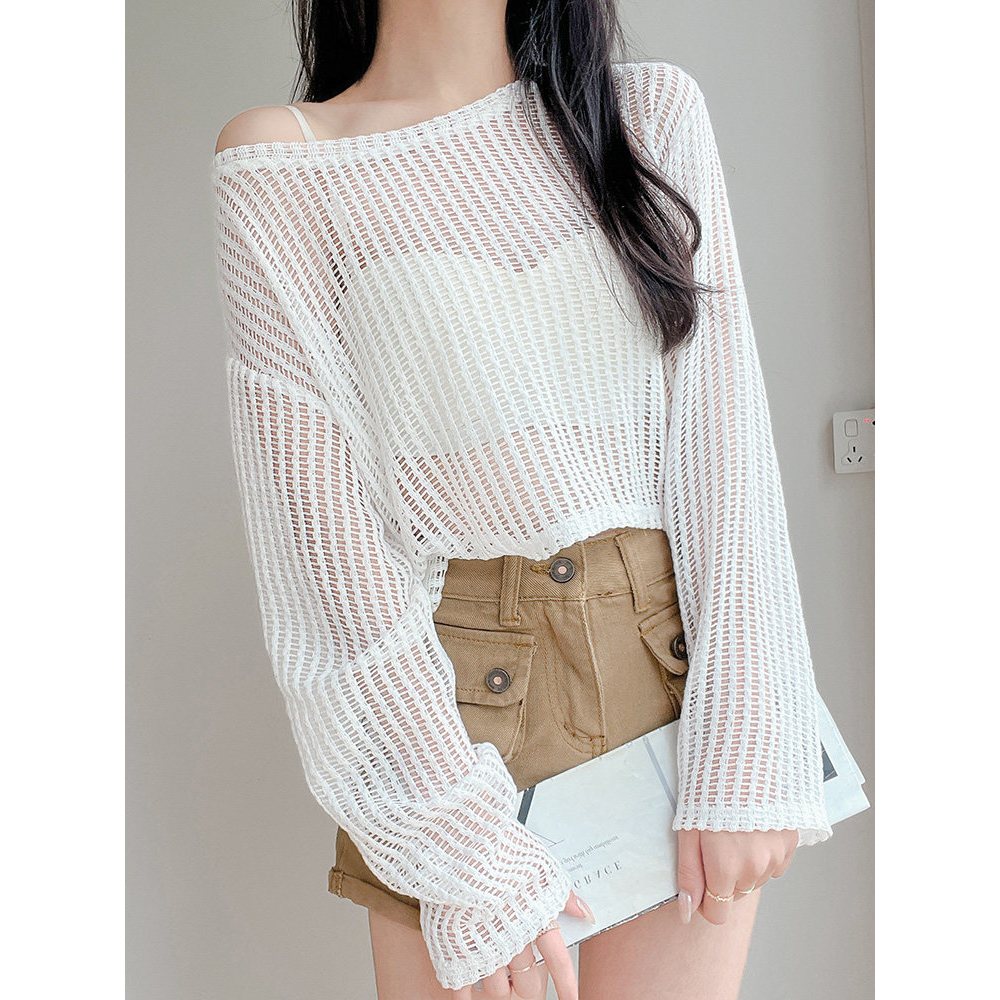 [A479] SET (3 MÓN) áo len LƯỚI KÈM LÓT PHỐI QUẦN SHORT LƯỚI thời trang đi biển xinh xắn - L2M (New)