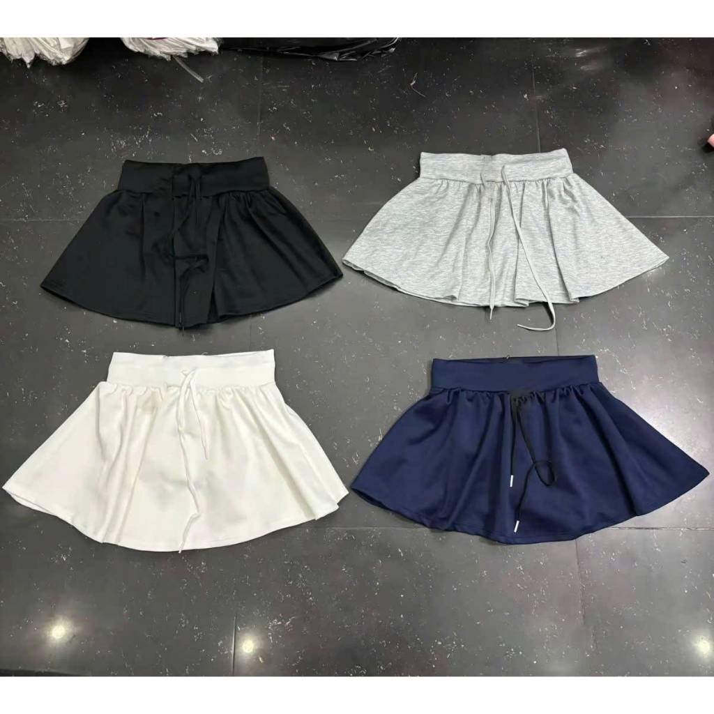 [Q100] Chân váy XÒE DÂY RÚT LƯNG THUN TRƠN xếp ly nhẹ dáng ngắn có lót trong xinh xắn - L2M (New)