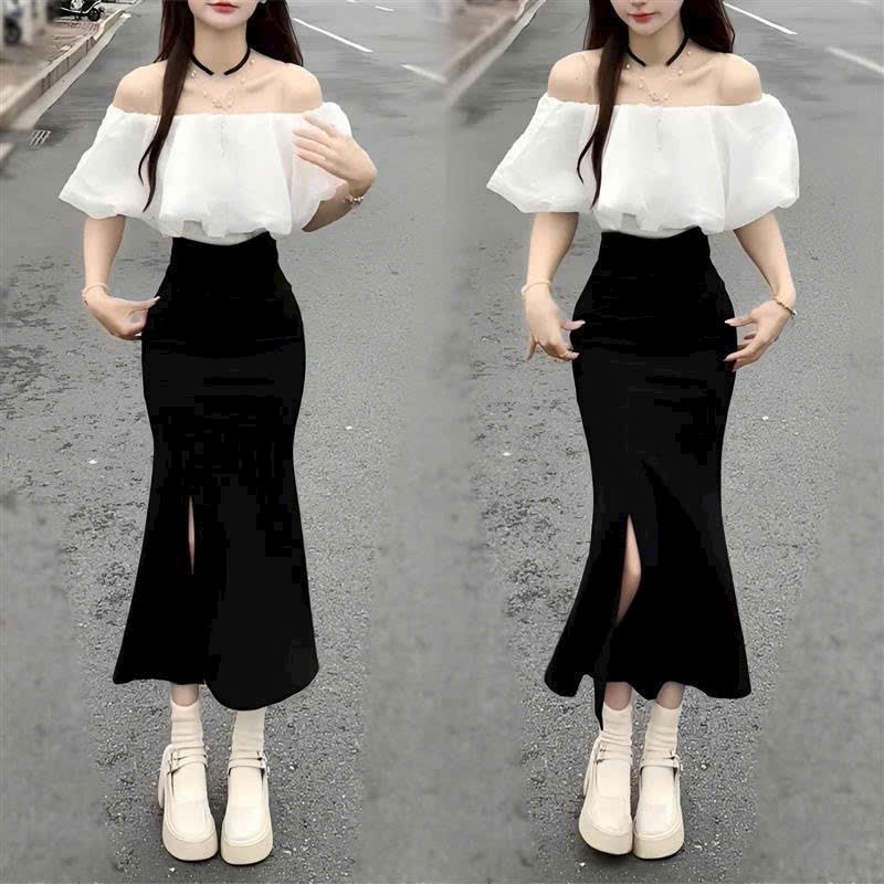[A495] Áo kiểu nữ TRỄ VAI VOAN BỒNG dáng TIỂU THƯ sang trọng điệu đà - L2M (New)