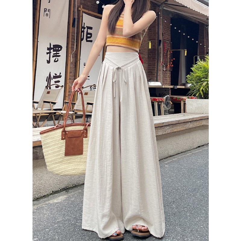 [Q103] Quần ống suông CHẤT ĐŨI LƯNG BO phối chun sau CÓ DÂY BUỘC xinh xắn dễ phối đồ - L2M (New)