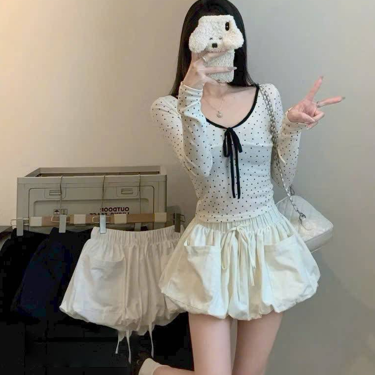 [Q105] Chân váy XÒE BÍ NGÔ phối TÚI HỘP có lót trong dáng ngắn xinh xắn - L2M (New)