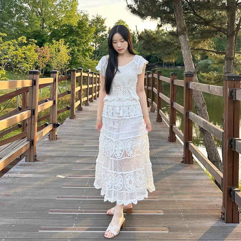 [A494] SET (2 Áo) len LƯỚI tay CÁNH TIÊN ĐAN DÂY LƯNG phối DÂY RÚT EO đi biển kiểu dáng mát mẻ năng động - L2M (New)