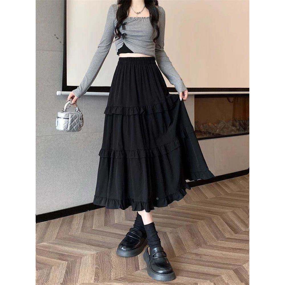 [Q106] Chân váy MAXI 3 TẦNG BÈO ĐỀU đơn giản thanh lịch có lót trong dễ phối đồ - L2M (New)