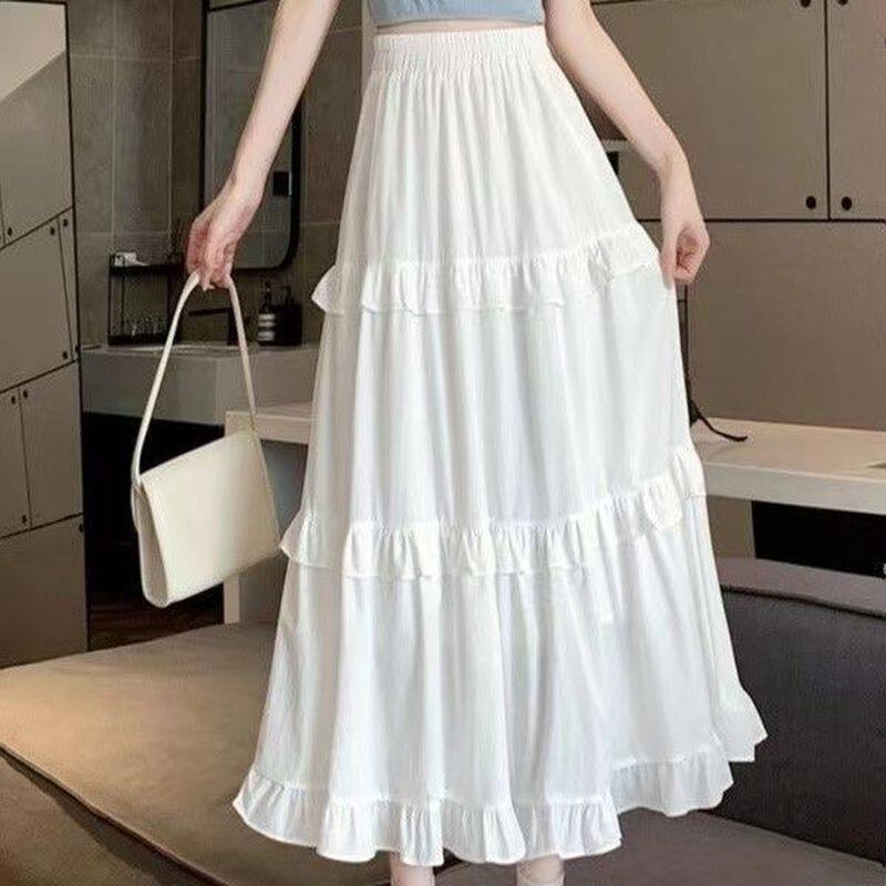 [Q106] Chân váy MAXI 3 TẦNG BÈO ĐỀU đơn giản thanh lịch có lót trong dễ phối đồ - L2M (New)