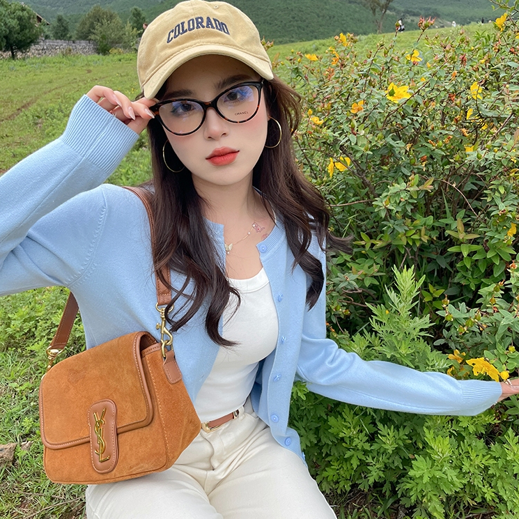 [A458] Áo KHOÁC len Cardigan CỔ TRÒN PHỐI NƠ LÔNG THỎ dày mịn tay dài mặc 2 kiểu dễ phối đồ - L2M (New)