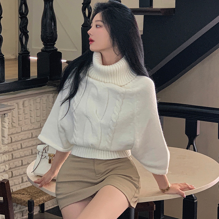 [A467] Áo len nữ Montoghi THU ĐÔNG TAY DƠI CỔ LỌ hoặc PHỐI BẸT VAI nhiều kiểu xinh xắn - L2M (New)