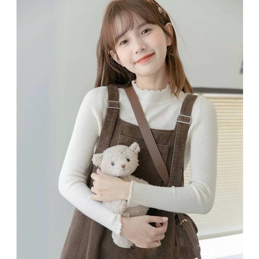 [A478] Áo len nữ Montoghi dệt kim Quảng Châu CỔ BÈO CAO TAY DÀI BÈO xinh xắn cá tính - L2M (New)