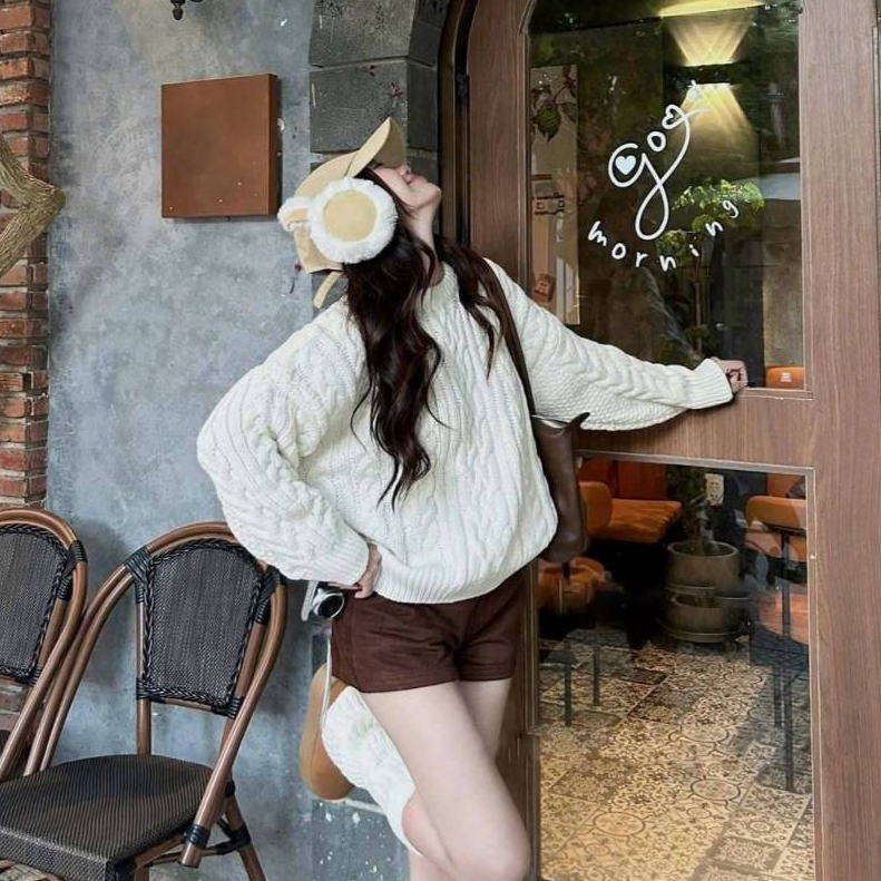 [A475] Áo len nữ Montoghi dệt kim THU ĐÔNG LEN THỪNG TRƠN phong cách Hàn Quốc cá tính - L2M (New)