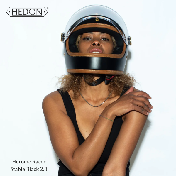 Nón Hedon Heroine Racer Stable Black 2.0