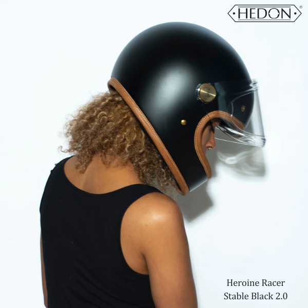 Nón Hedon Heroine Racer Stable Black 2.0