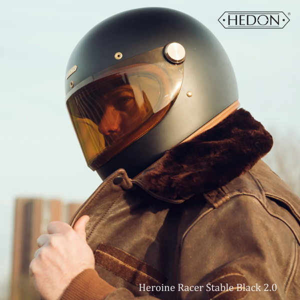 Nón Hedon Heroine Racer Stable Black 2.0