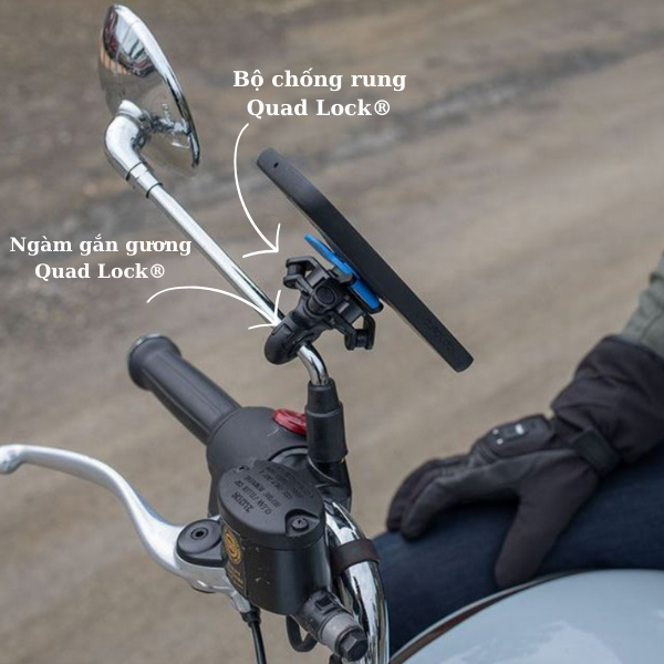 Ngàm Gắn Gương Quadlock - Mirror Mount