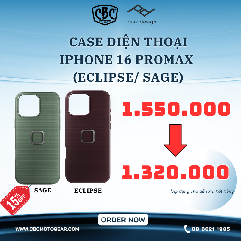 Case Peak Design Everyday cho iPhone 16 ProMax