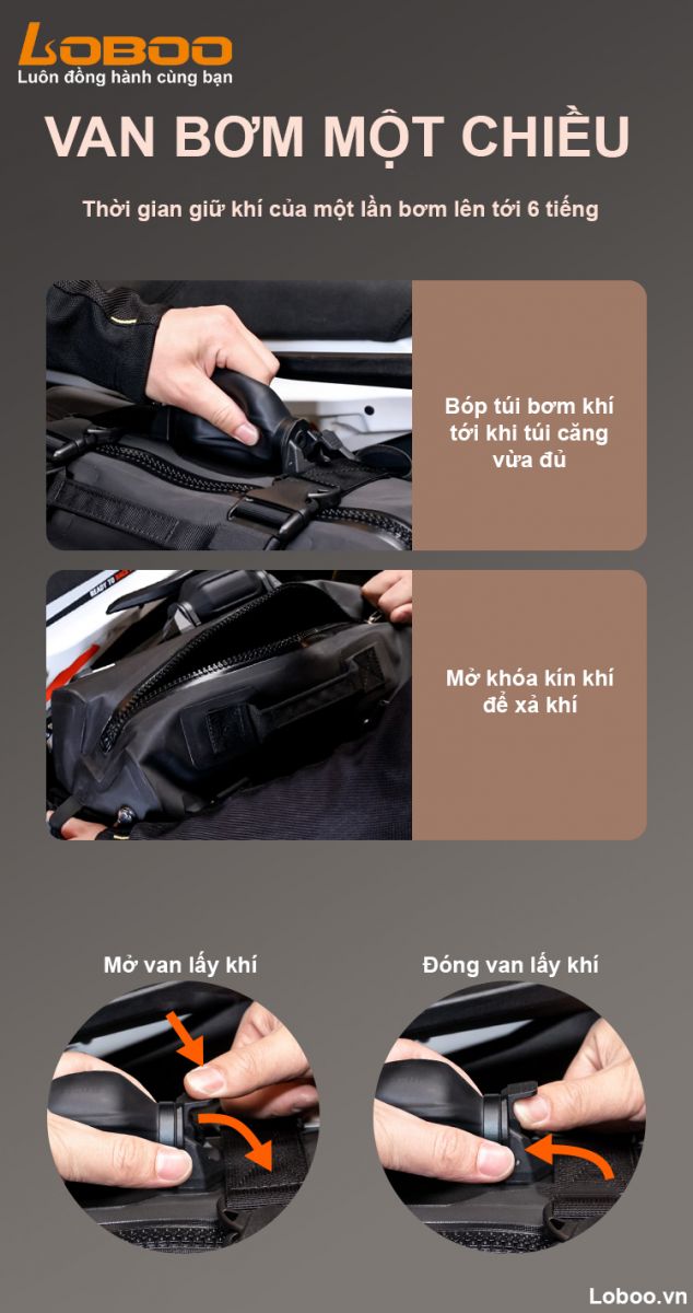 TÚI HÔNG BƠM HƠI LOBOO BAB23 30l-30l / 23l-23l / 30l-23l