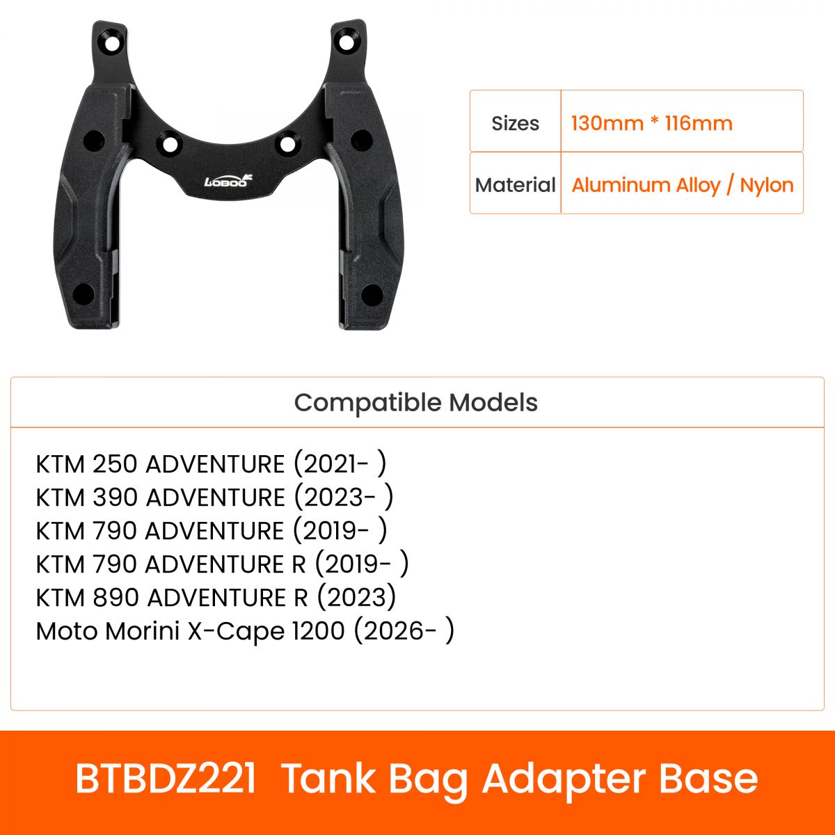 Ngàm túi bình xăng Loboo KTM 390/790 mã 221