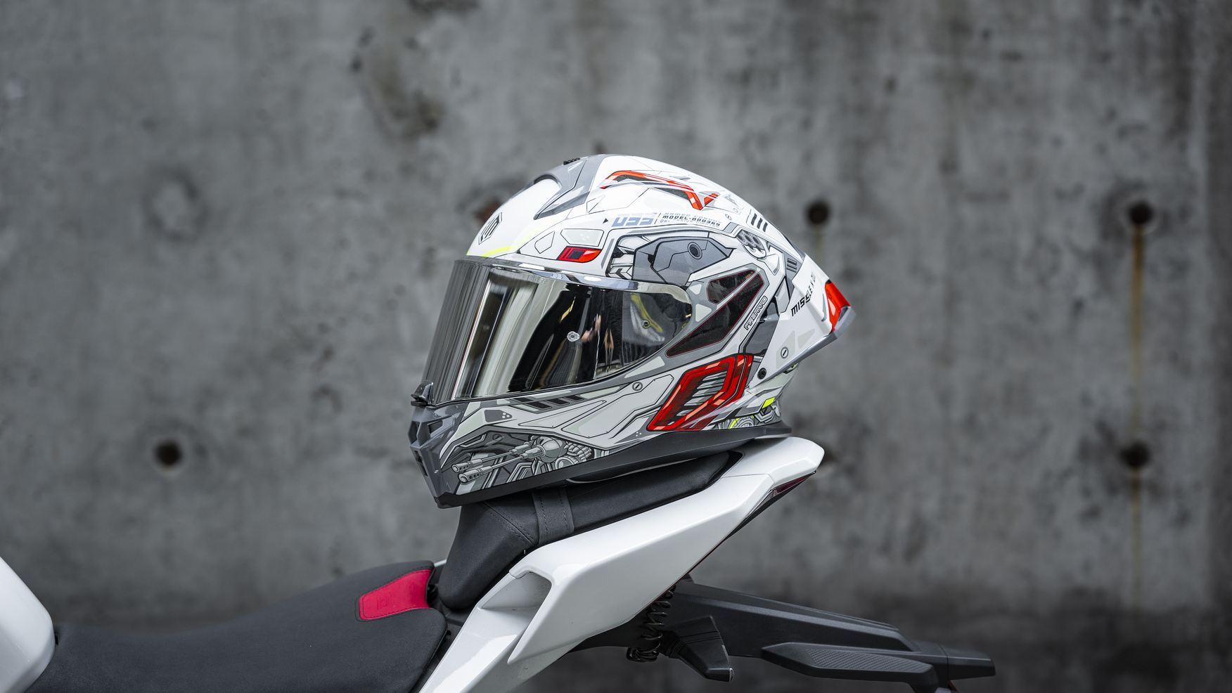 Nón Bảo Hiểm ILM MF510 - TRẮNG ĐỎ