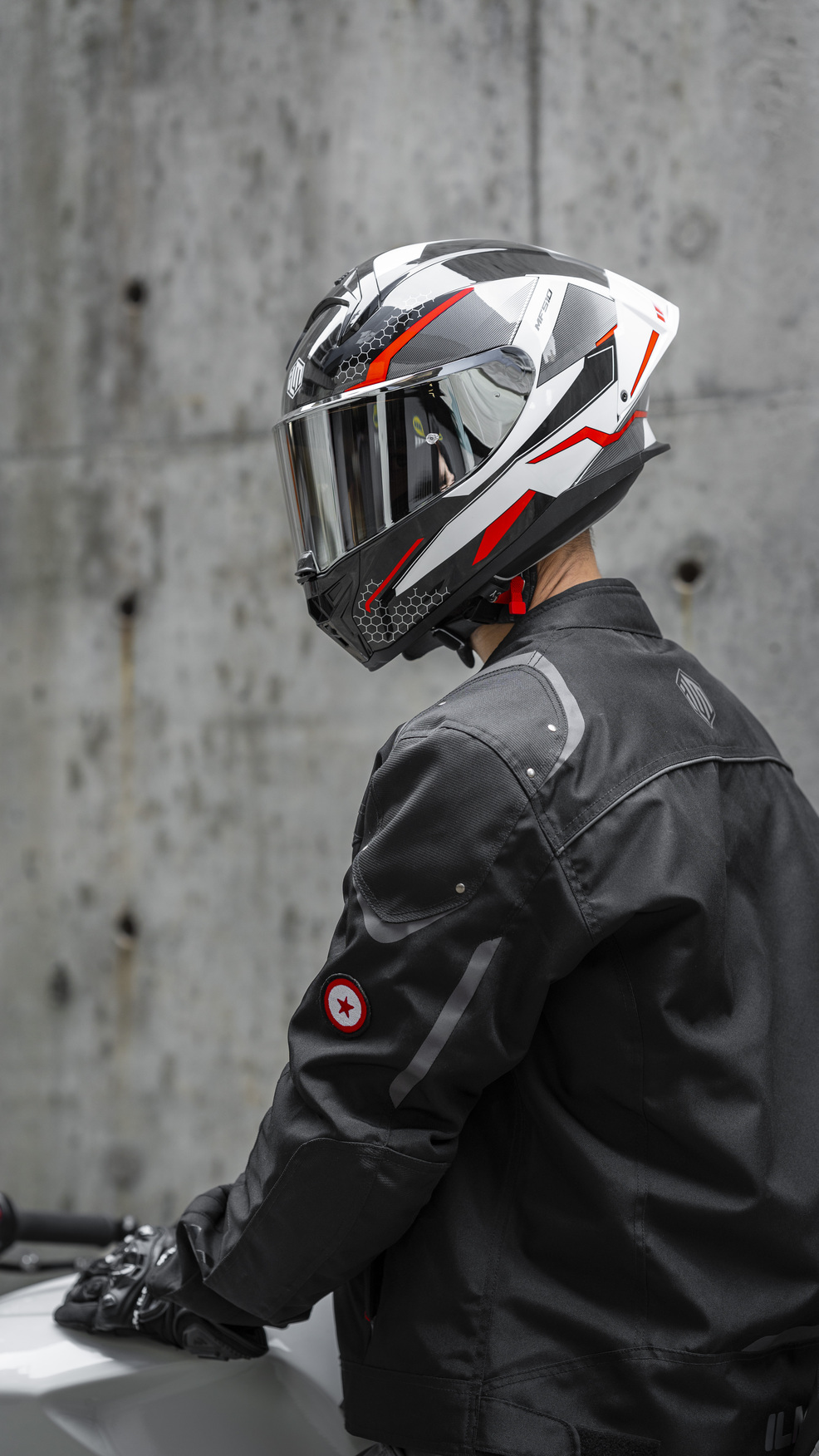 Nón Bảo hiểm ILM MF510 - XÁM ĐỎ