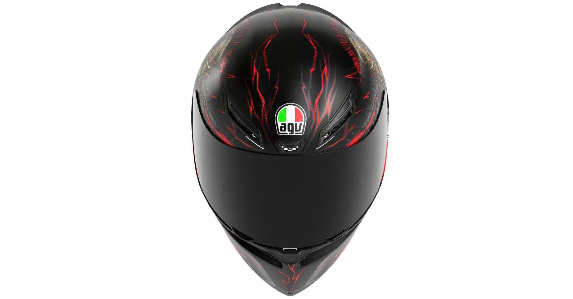 Nón AGV K1 S GLADIATOR MATT BLACK/GOLD/RED