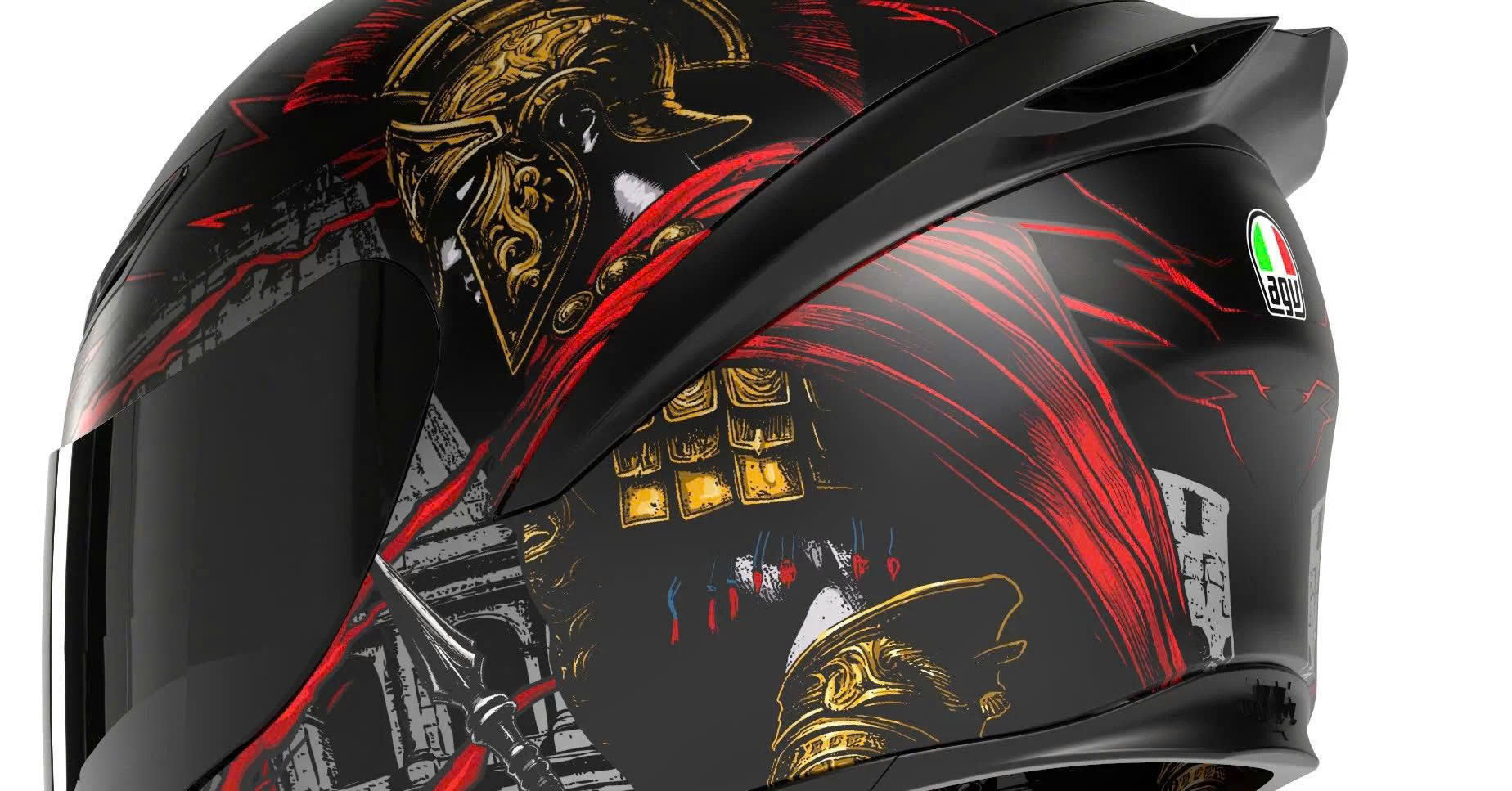 Nón AGV K1 S GLADIATOR MATT BLACK/GOLD/RED