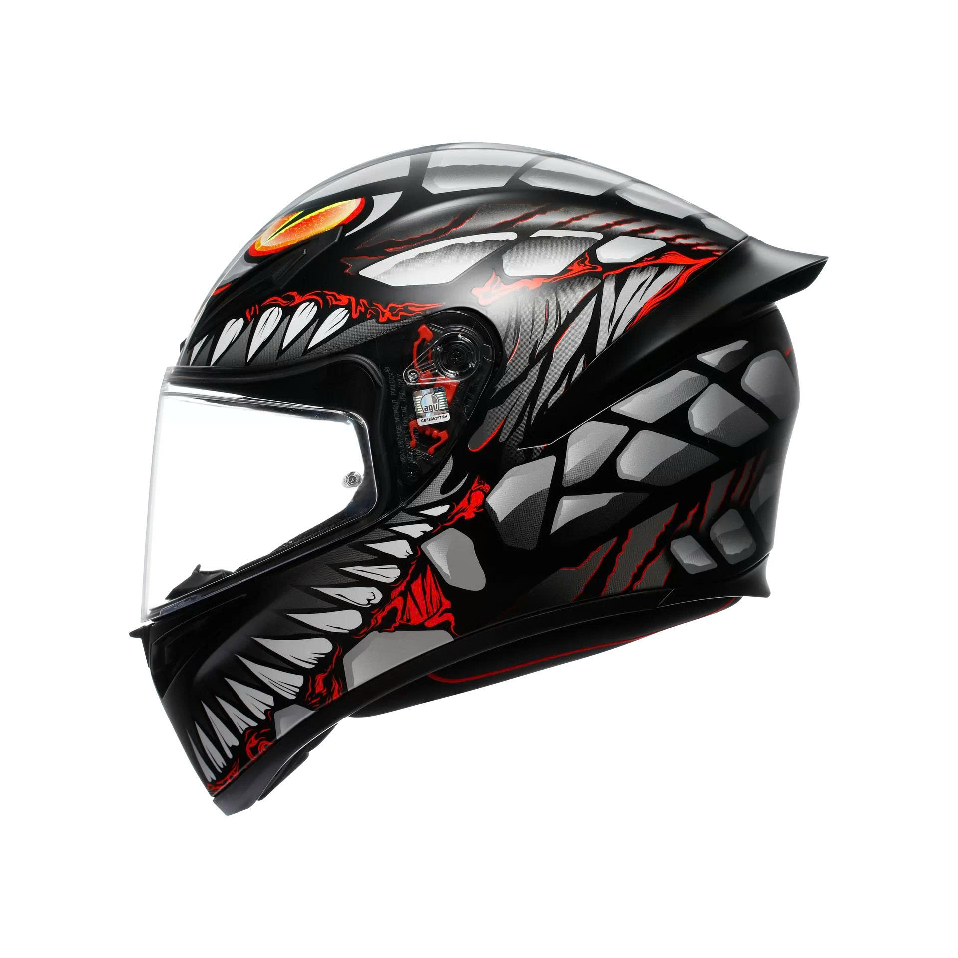 Nón AGV K1 S LYZARD MATT BLACK/GREY/RED