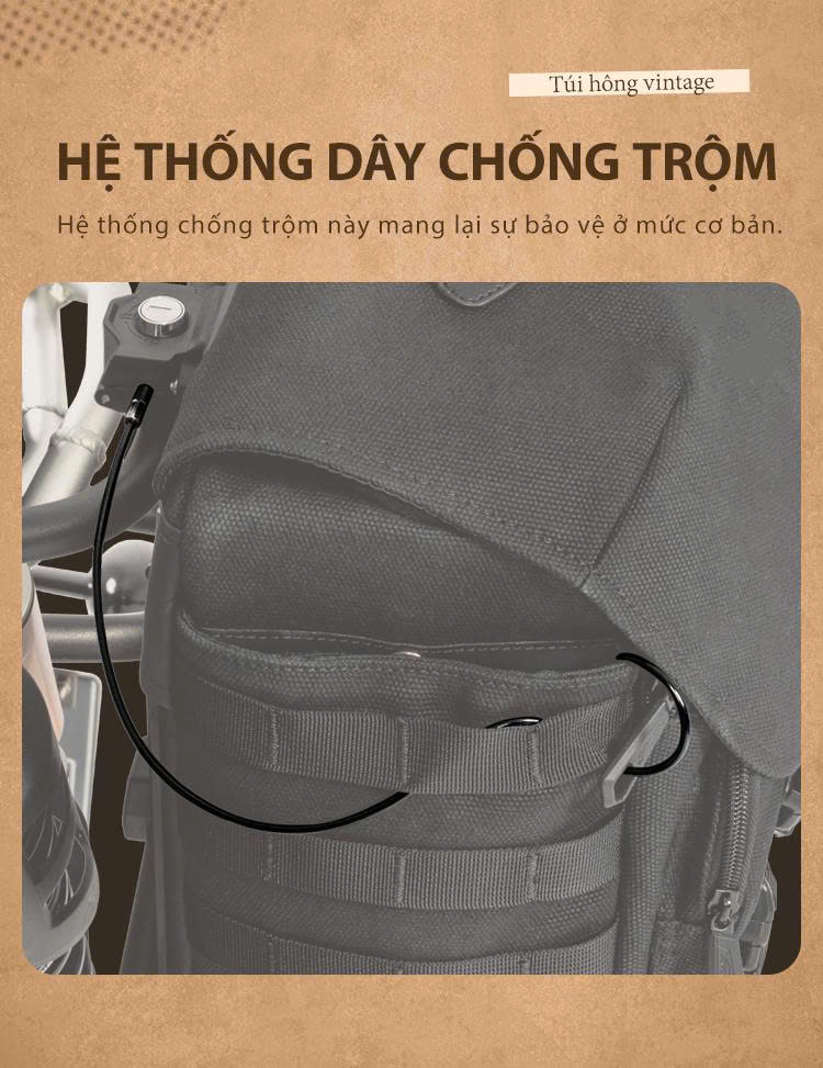 Túi hông Loboo Vintage 12BK