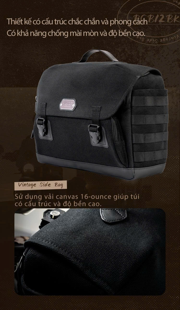 Túi hông Loboo Vintage 12BK