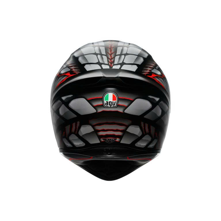 Nón AGV K1 S LYZARD MATT BLACK/GREY/RED