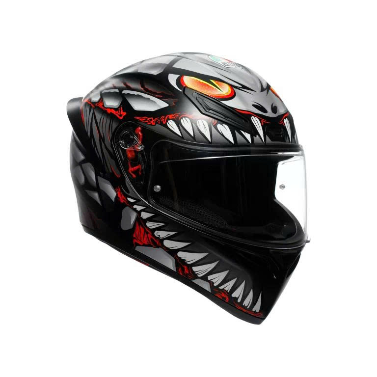 Nón AGV K1 S LYZARD MATT BLACK/GREY/RED