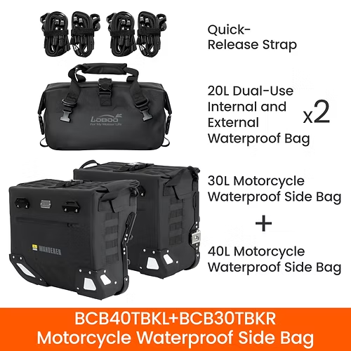 TÚI BÊN HÔNG WANDERER 40L+40L LOBOO BCB4040