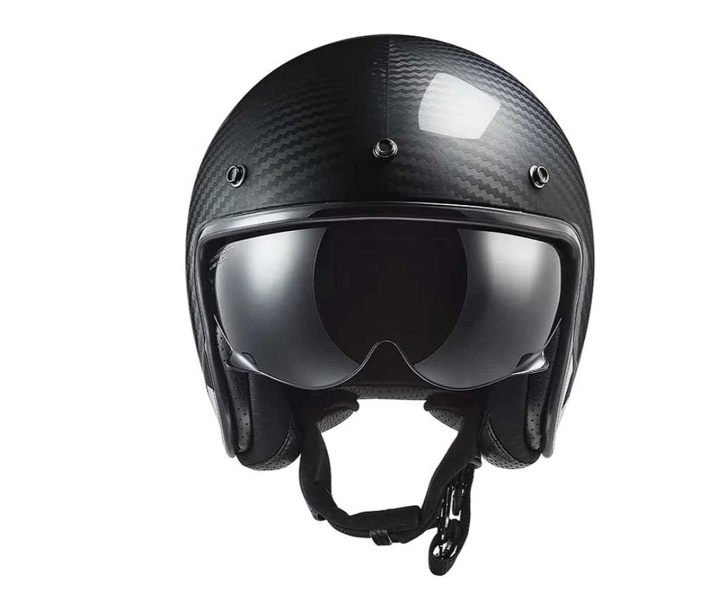 Nón LS2 3/4 OF601 Carbon ( Màu bóng)