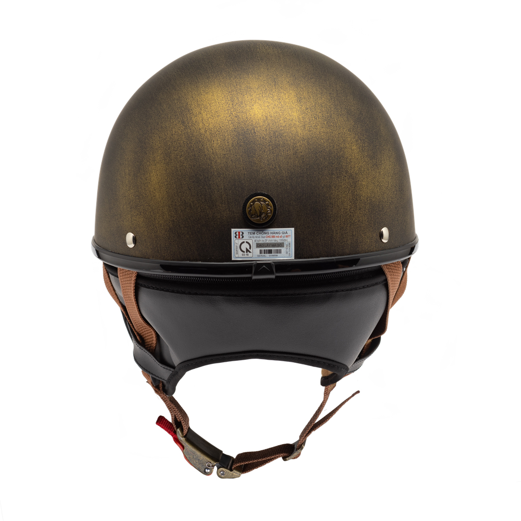 Nón Bảo Hiểm Nửa đầu (1/2) BULLDOG PUG - Retro Gold
