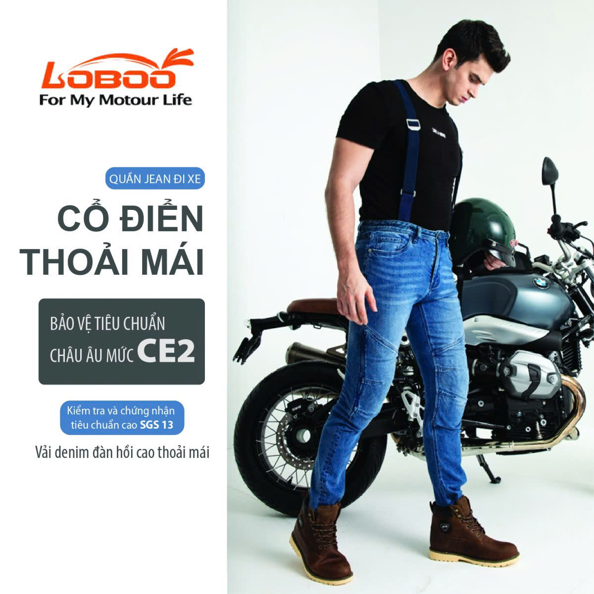 Quần Jean Bảo Hộ Loboo - Xanh Nhạt