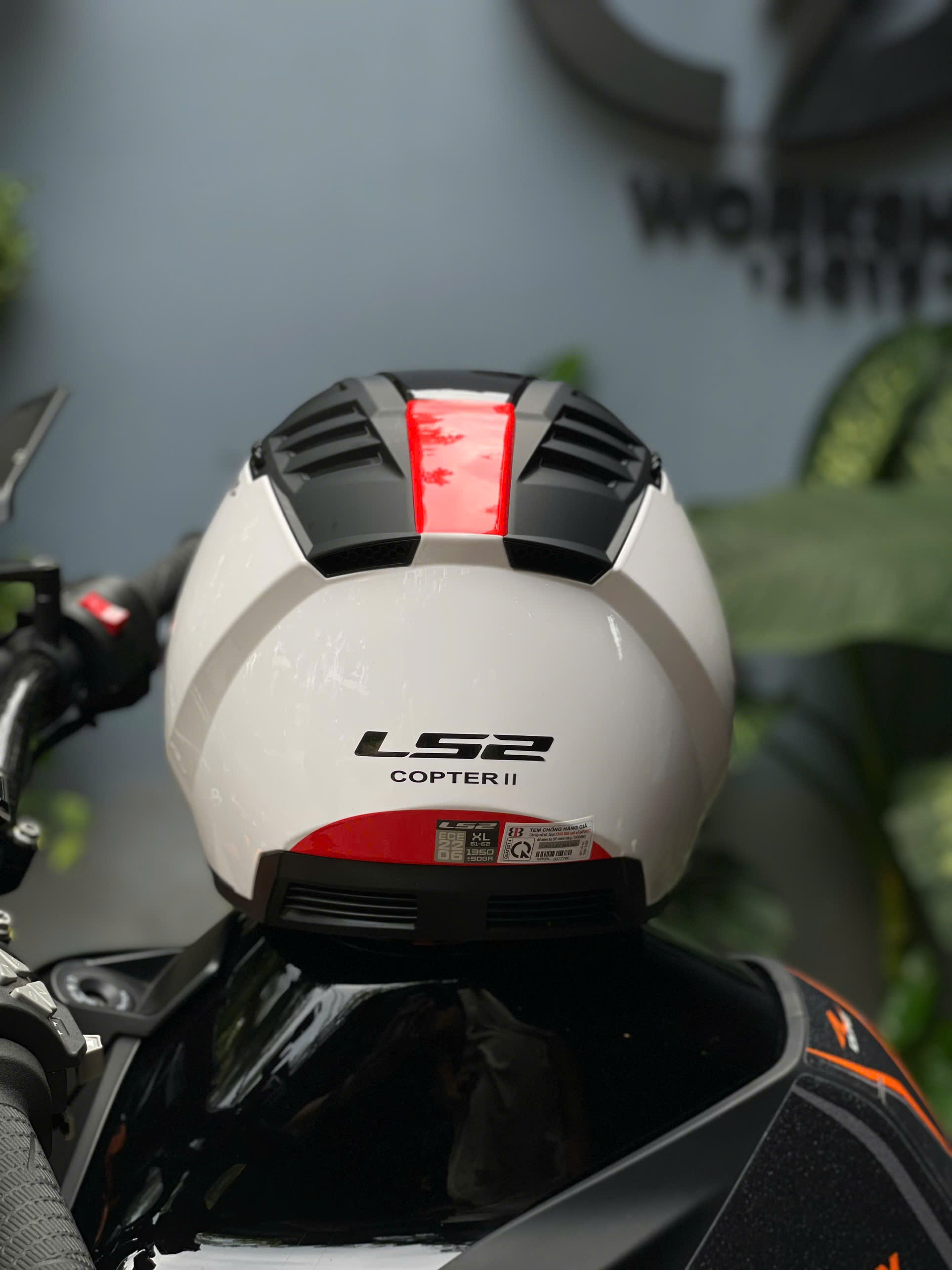 Nón LS2 3/4 OF600 Copter II -GLOSS WHITE RED