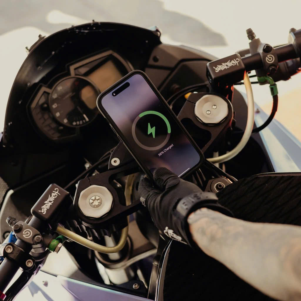 Ngàm Gắn Điện Thoại Peak Design Motorcycle Stem Mount Charging - có sạc