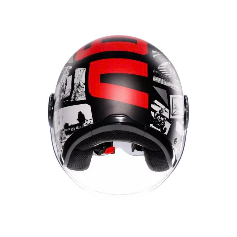 Nón Bảo hiểm AGV ETERES HISTORY MATT BLACK/WHITE/RED