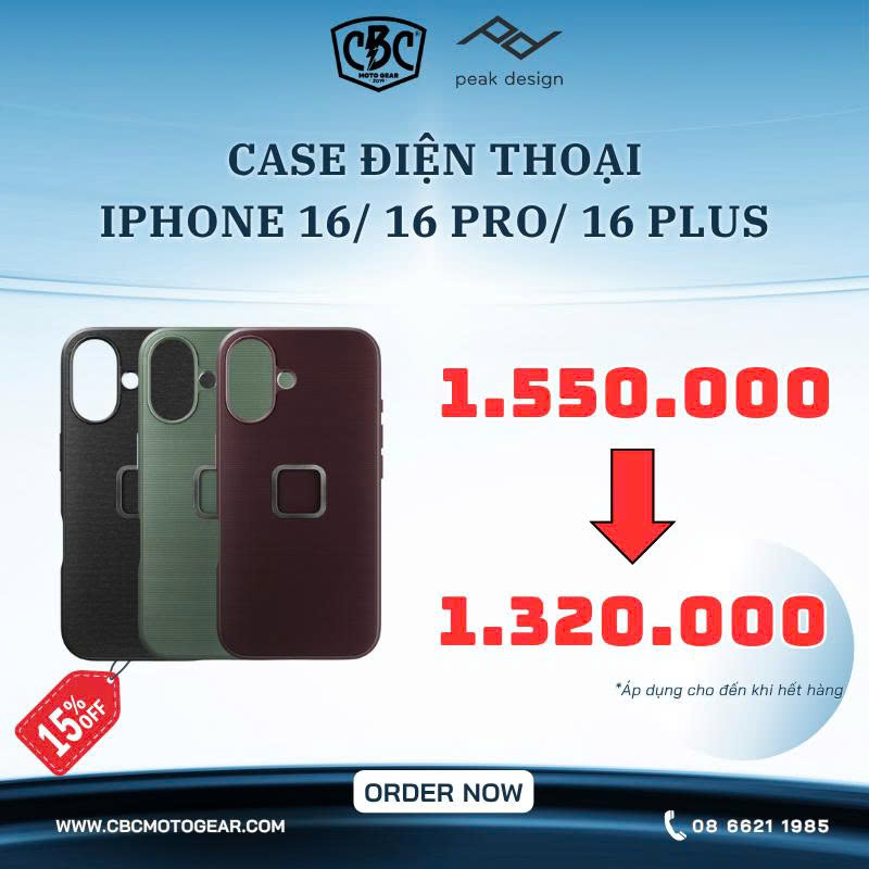 Case Peak Design Everyday cho iPhone 16 Pro