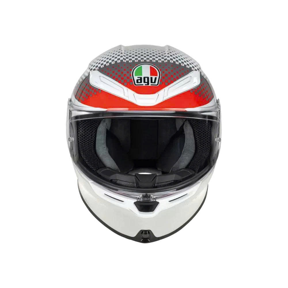 Nón AGV K6S FISION PEARL WHITE/RED/GREY