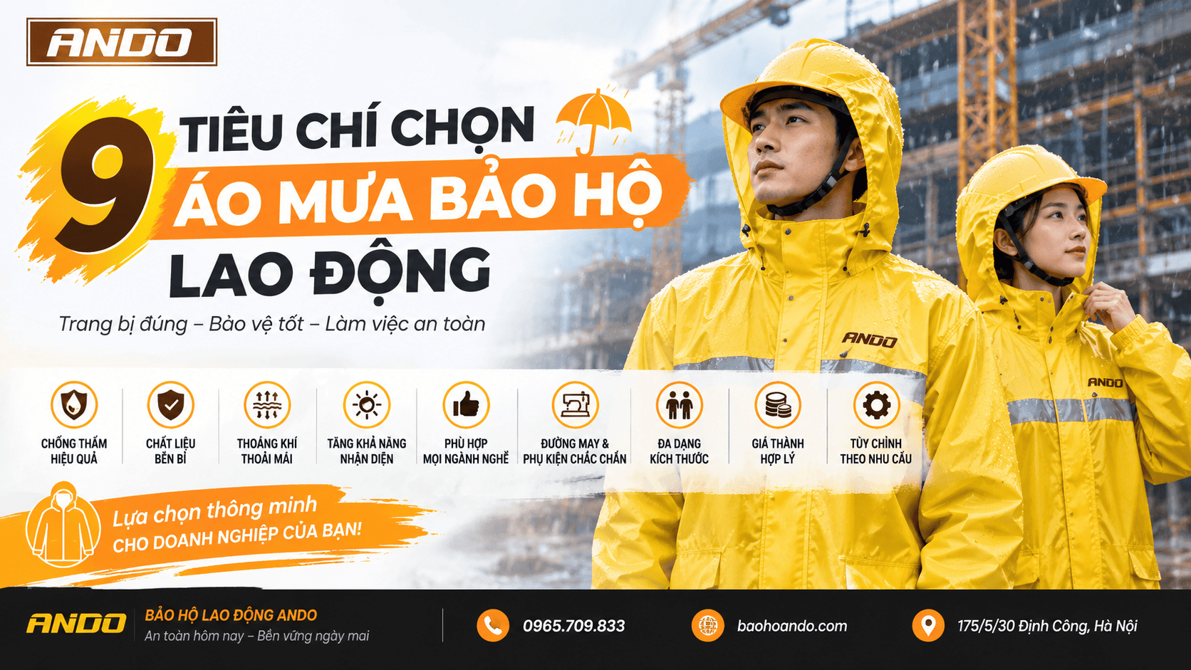 Những Tiêu Chí Hàng Đầu Khi Chọn Áo Mưa Bảo Hộ Lao Động