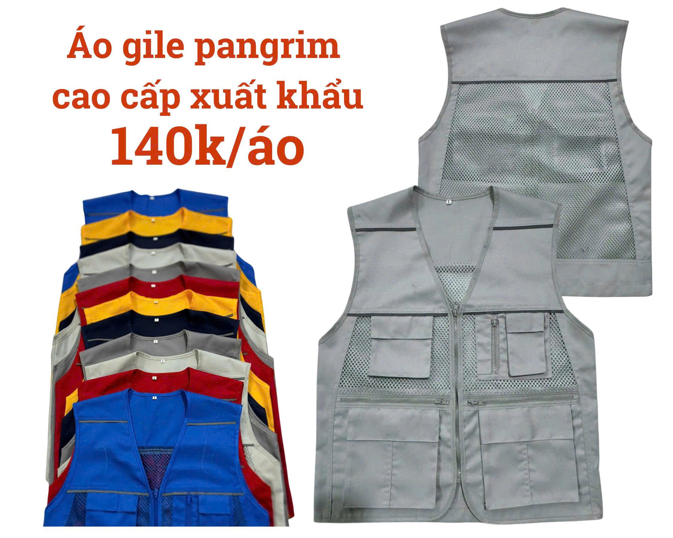 Áo ghi lê bảo hộ lao động - Áo gile cao cấp, vải pangrim, dành cho kỹ sư